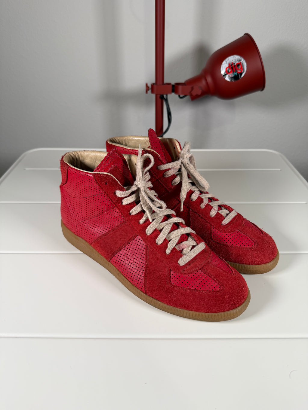Maison Margiela Mesh Red High Gats 44/11