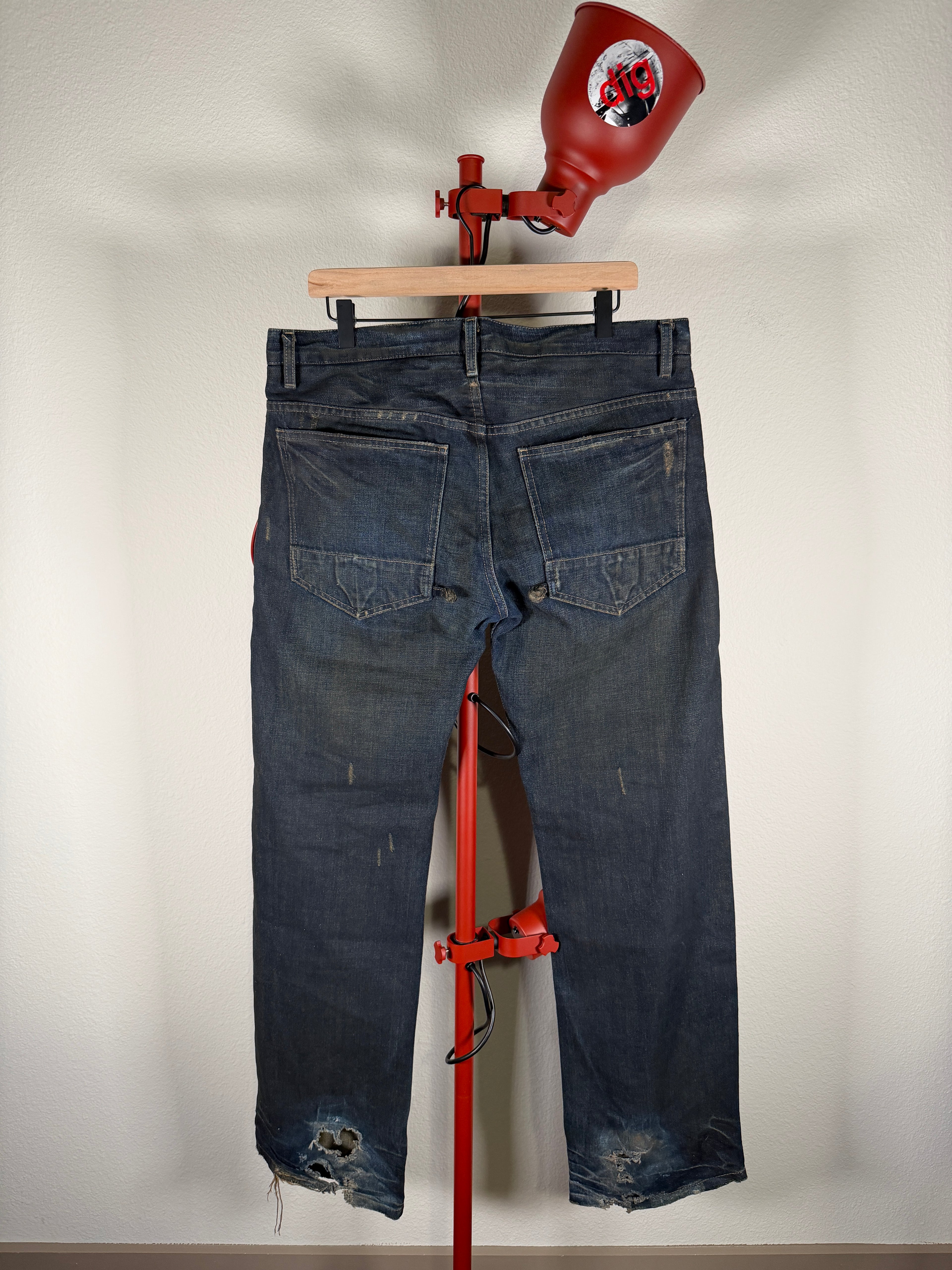 Rick Owens 00s Slab Mudwash Denim 33/36