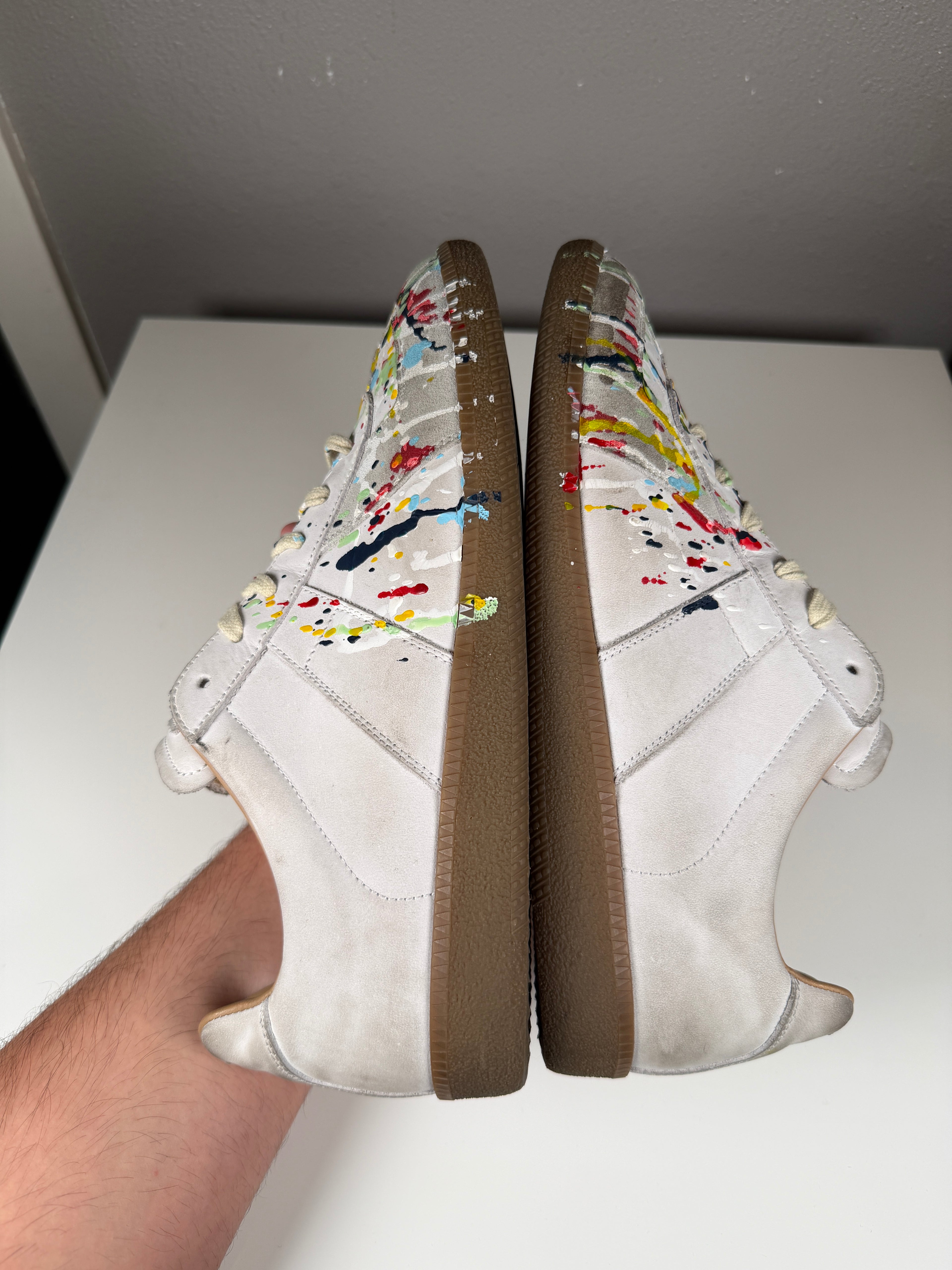 Maison Margiela Paint Splatter White Gats 43/10