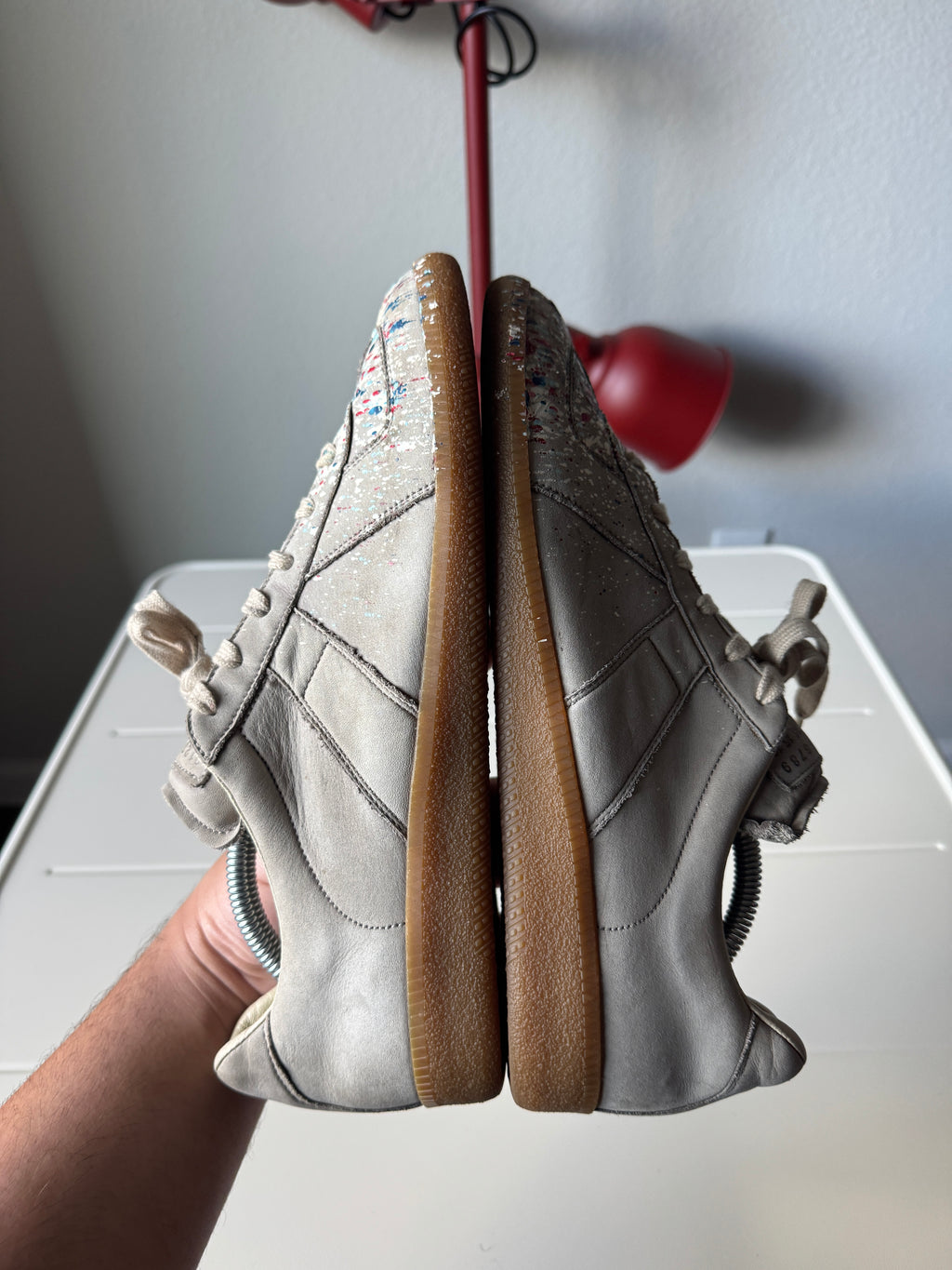 Maison Margiela grey Paint Splatter 43/10