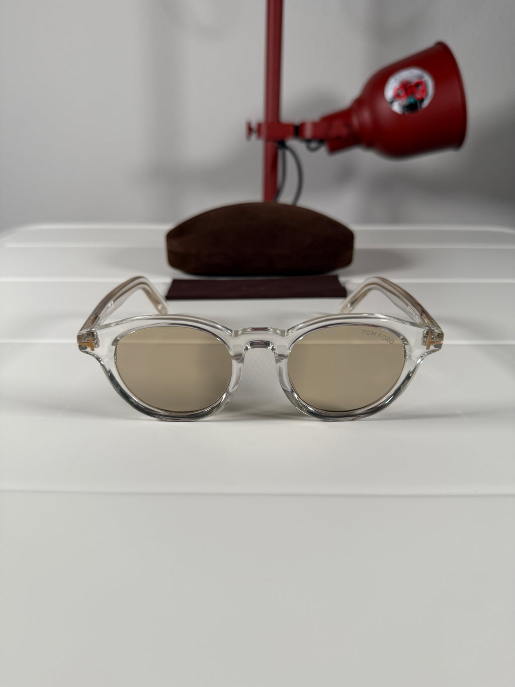 Tom Ford Alt Fit Clear Gold Sunglasses