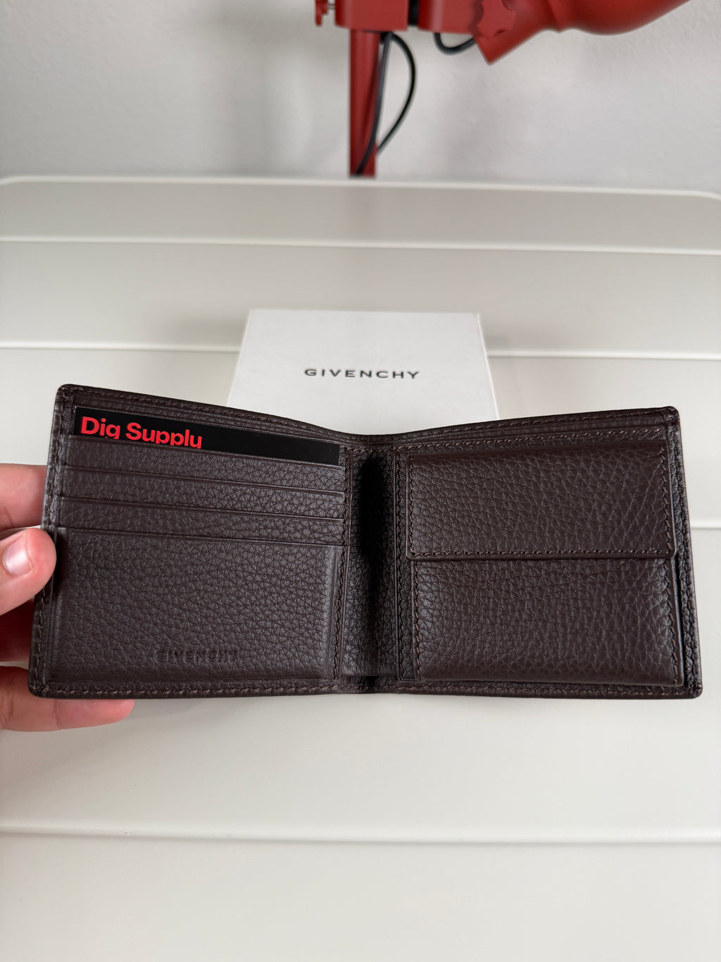 Givenchy 4G Brown Leather Bifold Wallet