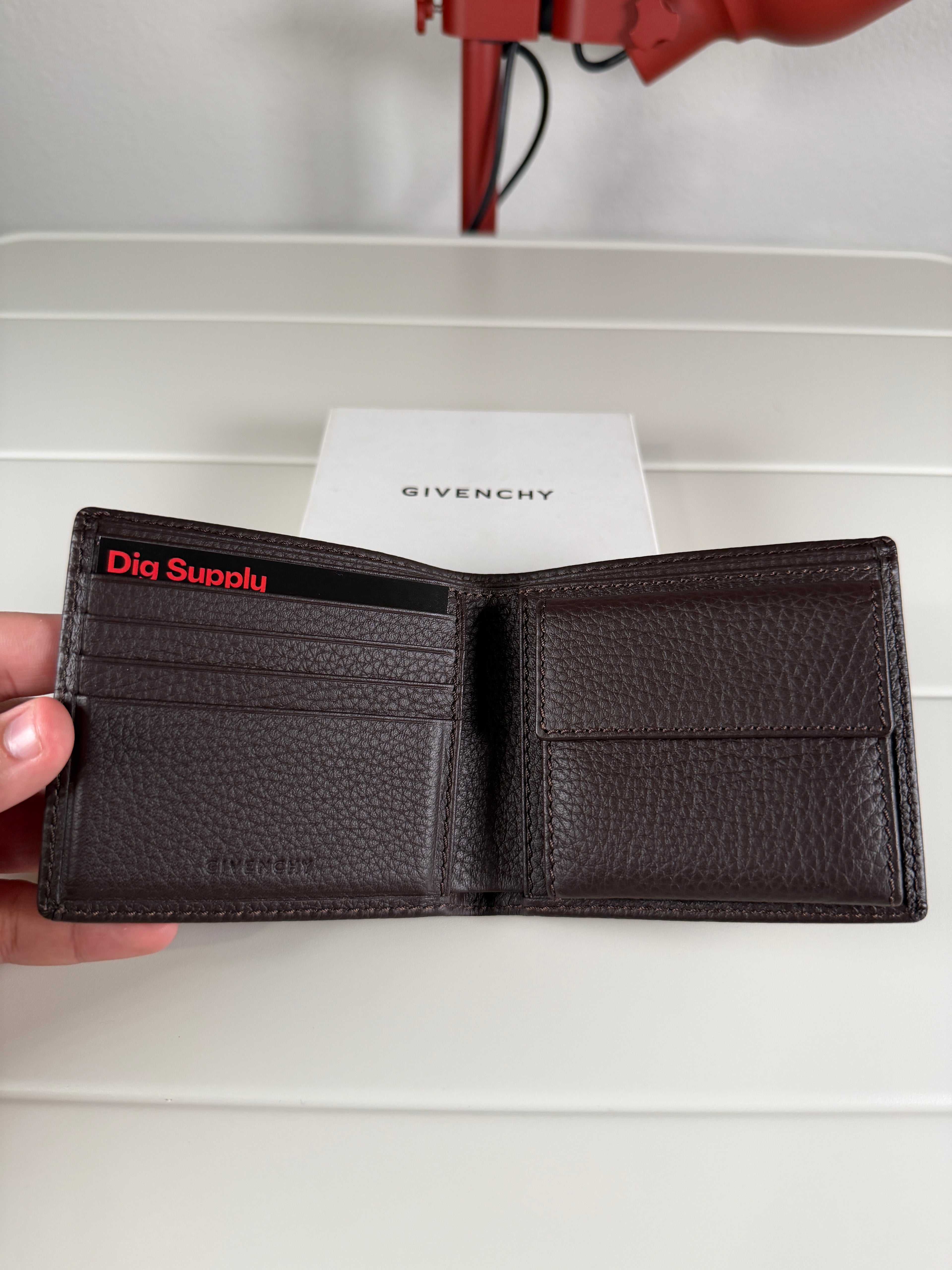 Givenchy 4G Brown Leather Bifold Wallet