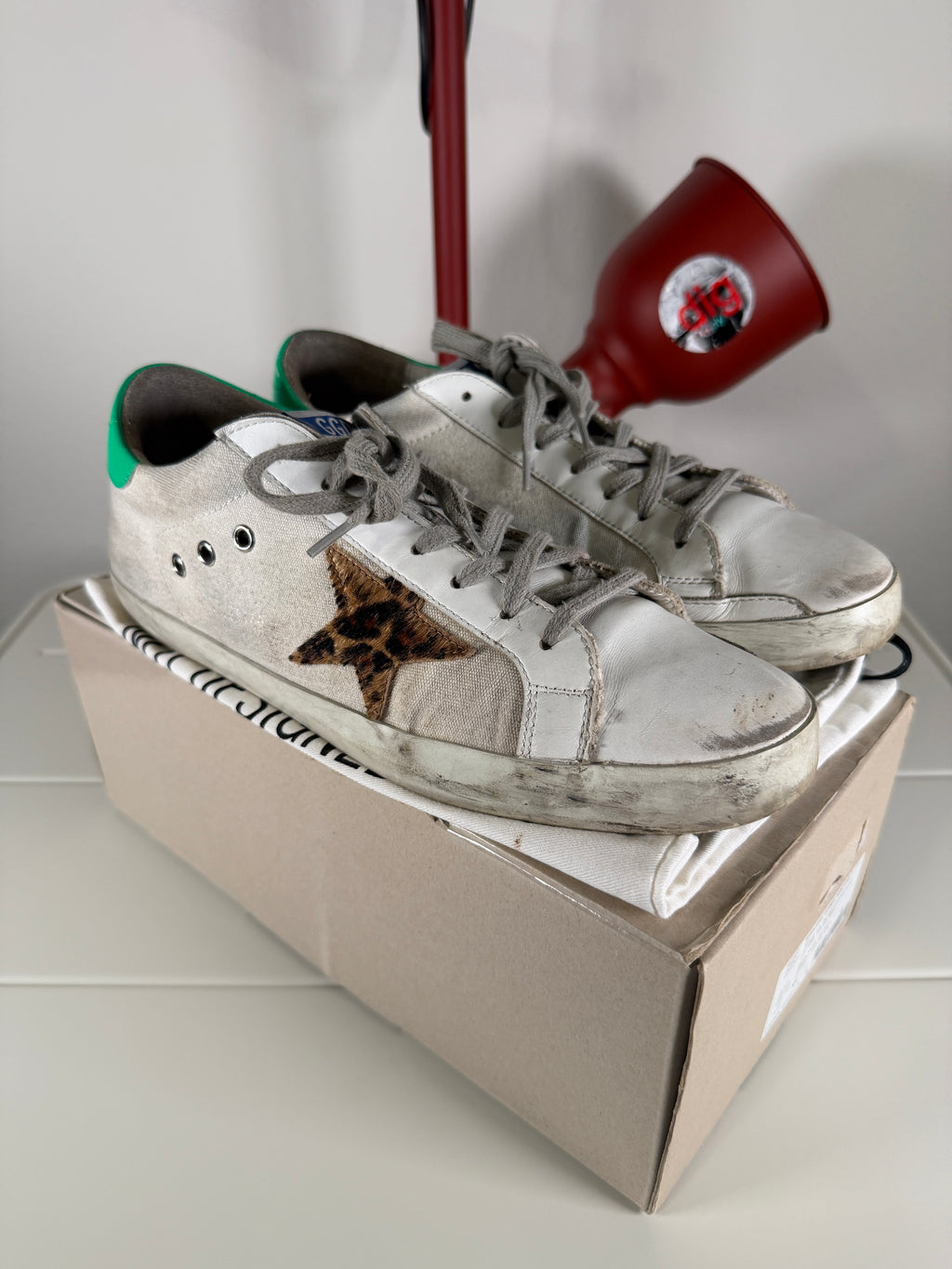 Golden Goose Superstar Leopard Green 44/11