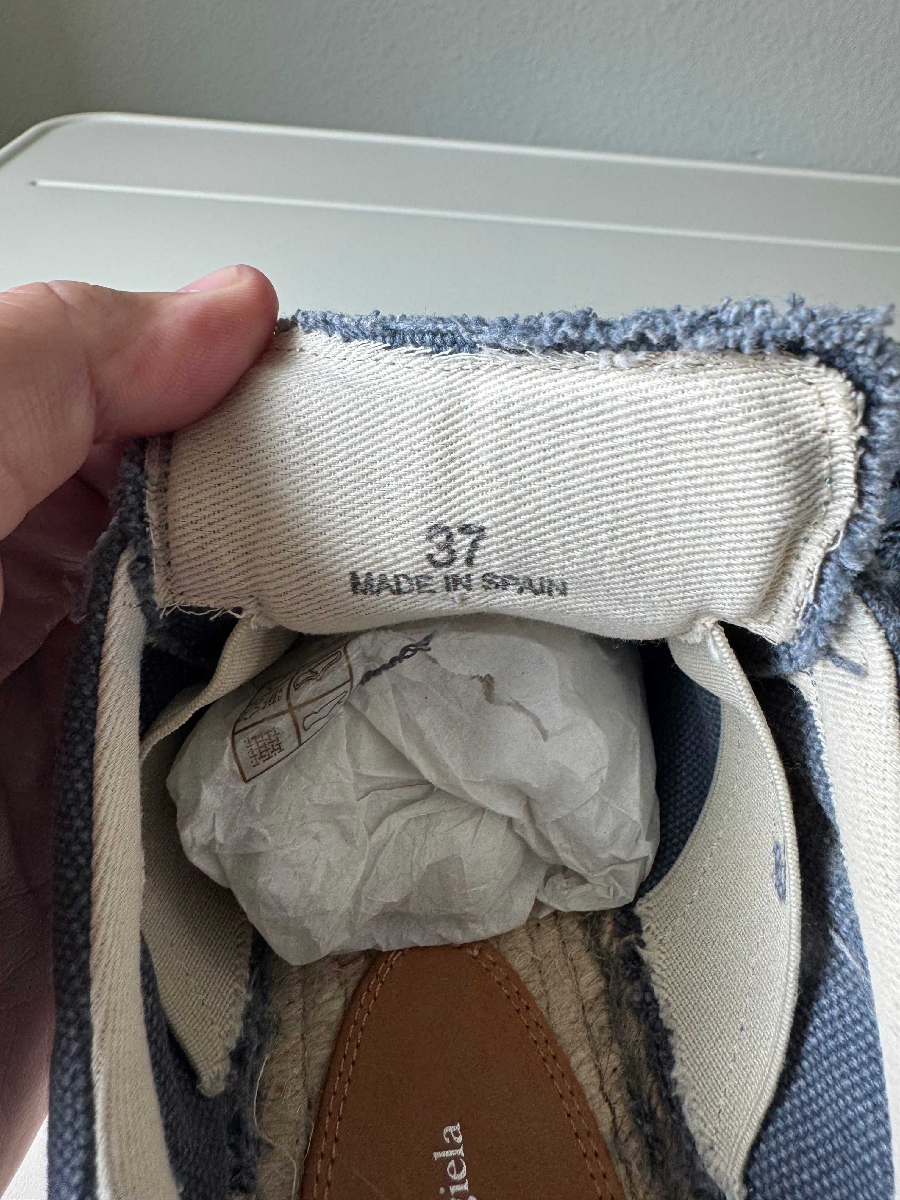 Maison Matgiela Women’s Espadrille Gats Blue Sneakers 37