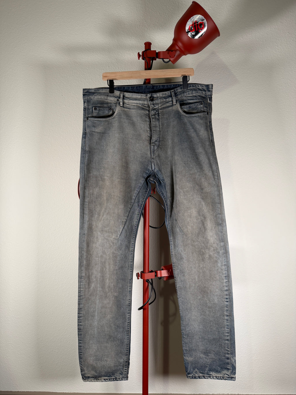 Rick Owens Torrence Cut Hustler Wash Denim