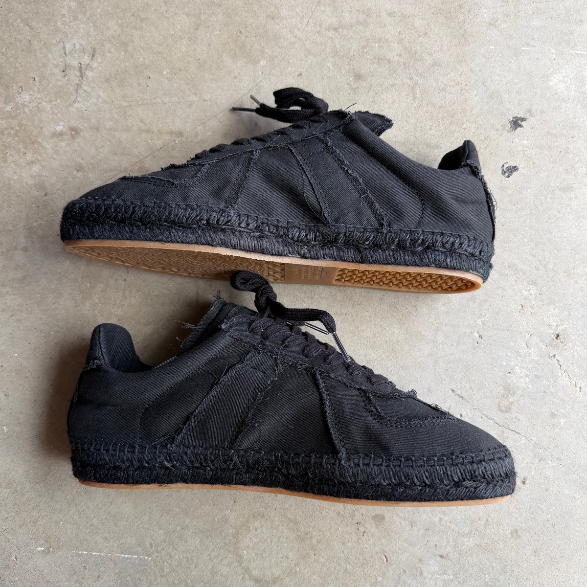 Maison Margiela Triple Black Espadrille Gats 41/8