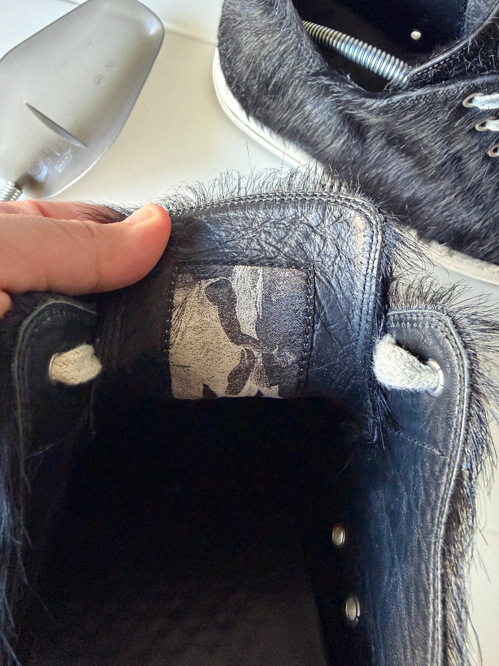 Rick Owens Pony Hair Ramones Low 45/12
