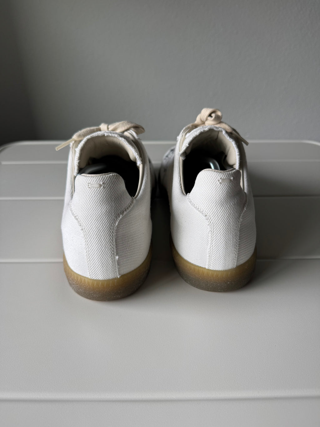 Maison Margiela White Canvas Paint Splatter Gats 42.5/9.5