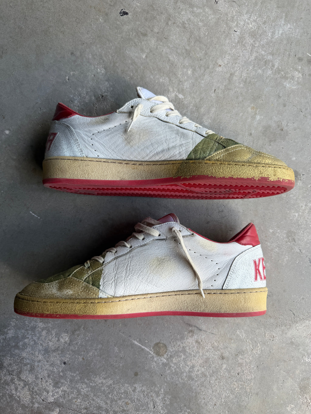 Golden Goose Red Gold Dipped Ballstars 11/44