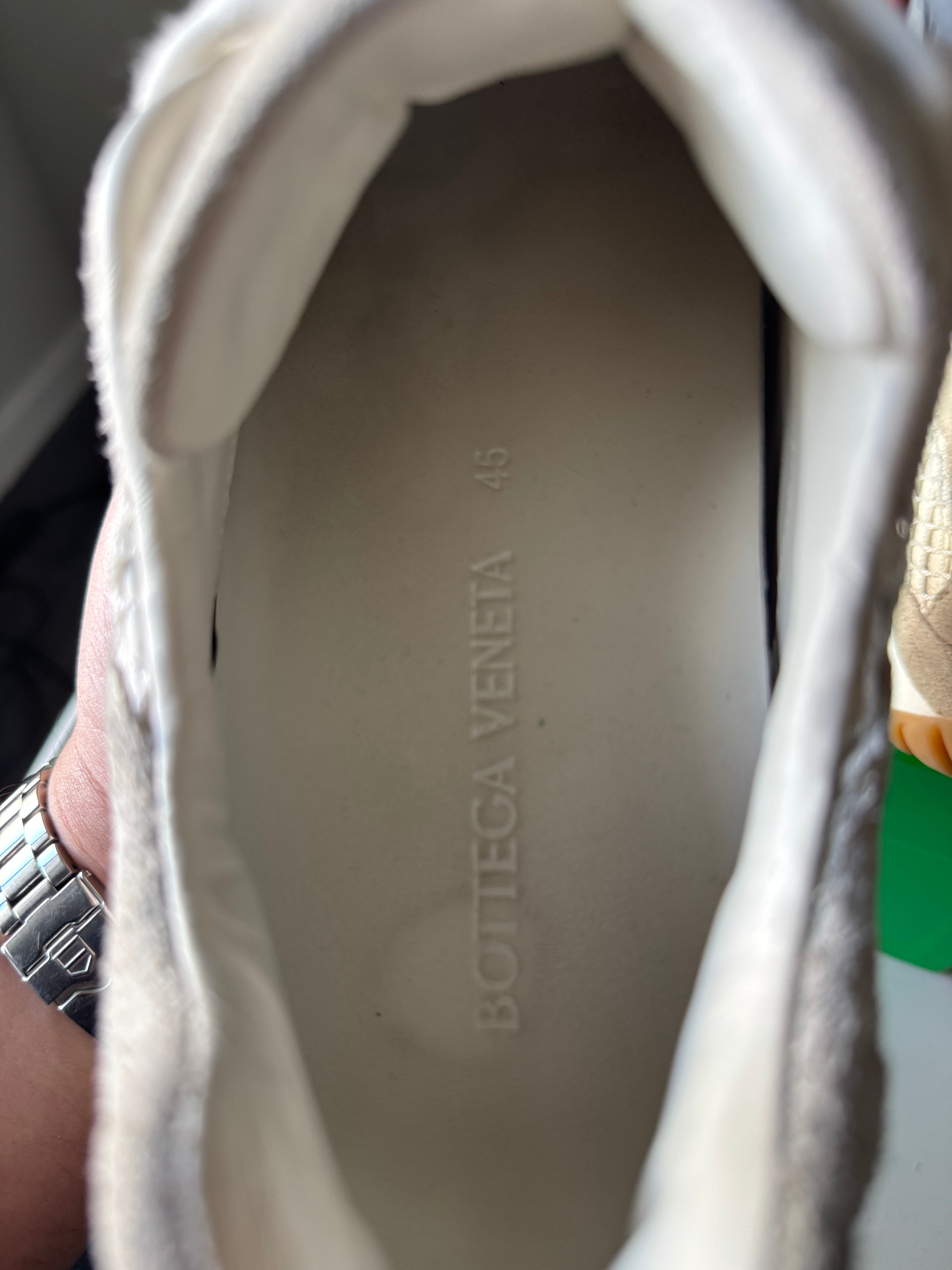 Bottega Veneta Orbit Sea Salt White 45/12