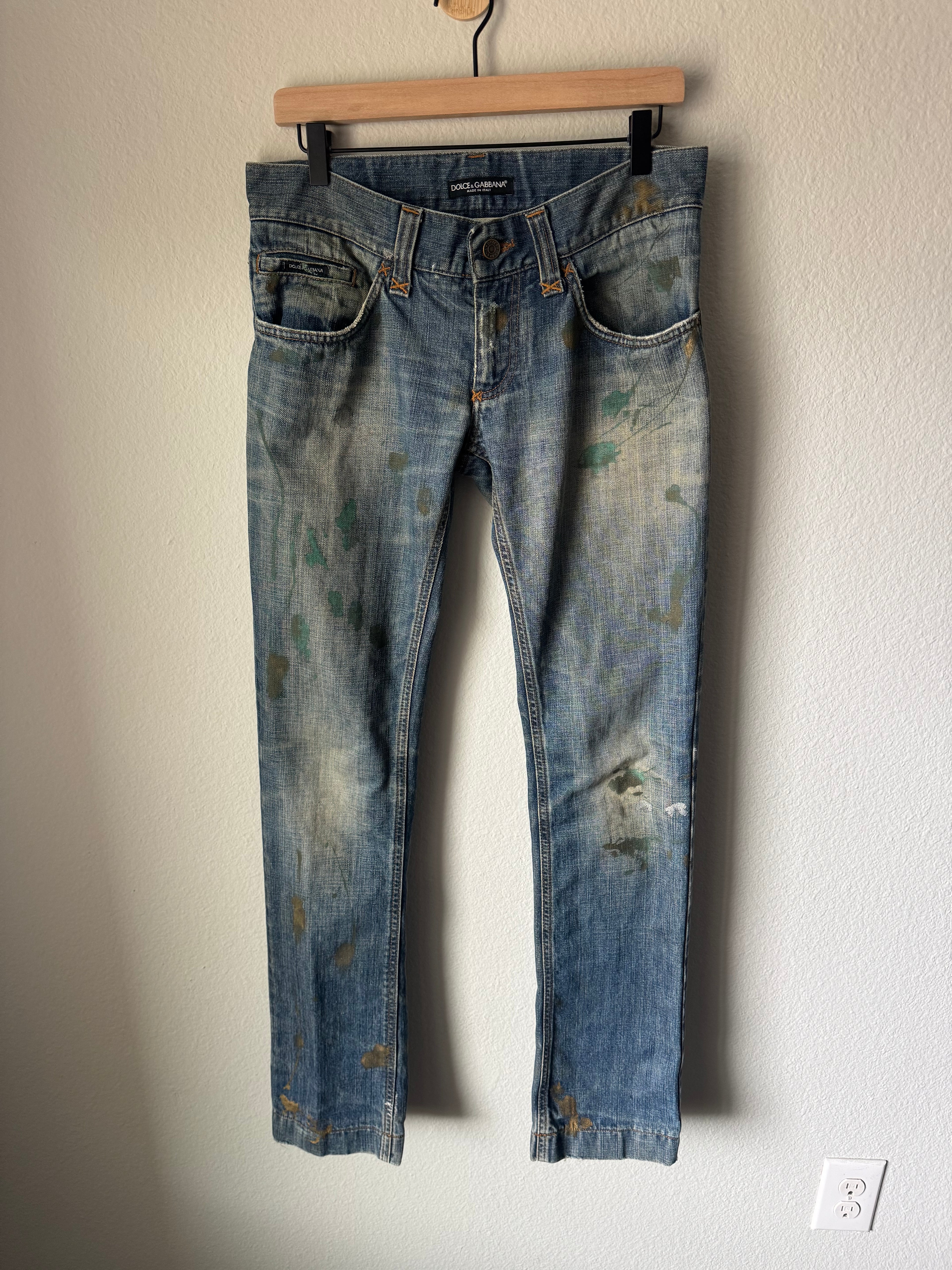 Dolce & Gabbanna Paint Splatter Denim 34