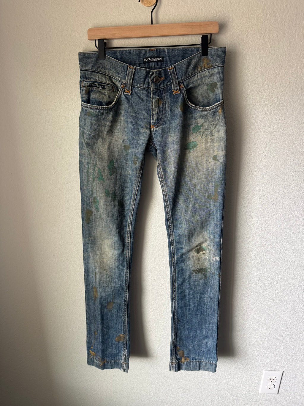 Dolce & Gabbanna Paint Splatter Denim 34