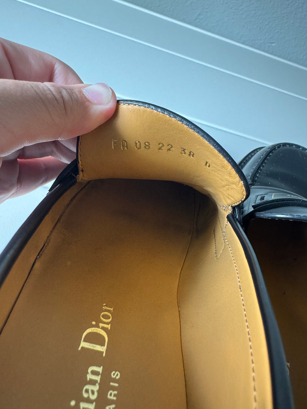 Dior Women’s Platform Black Leather Loafers 38/8