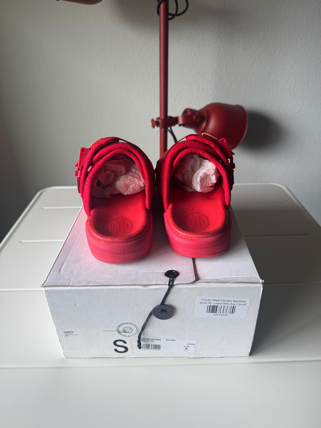 Visvim Christo Red Sandals S