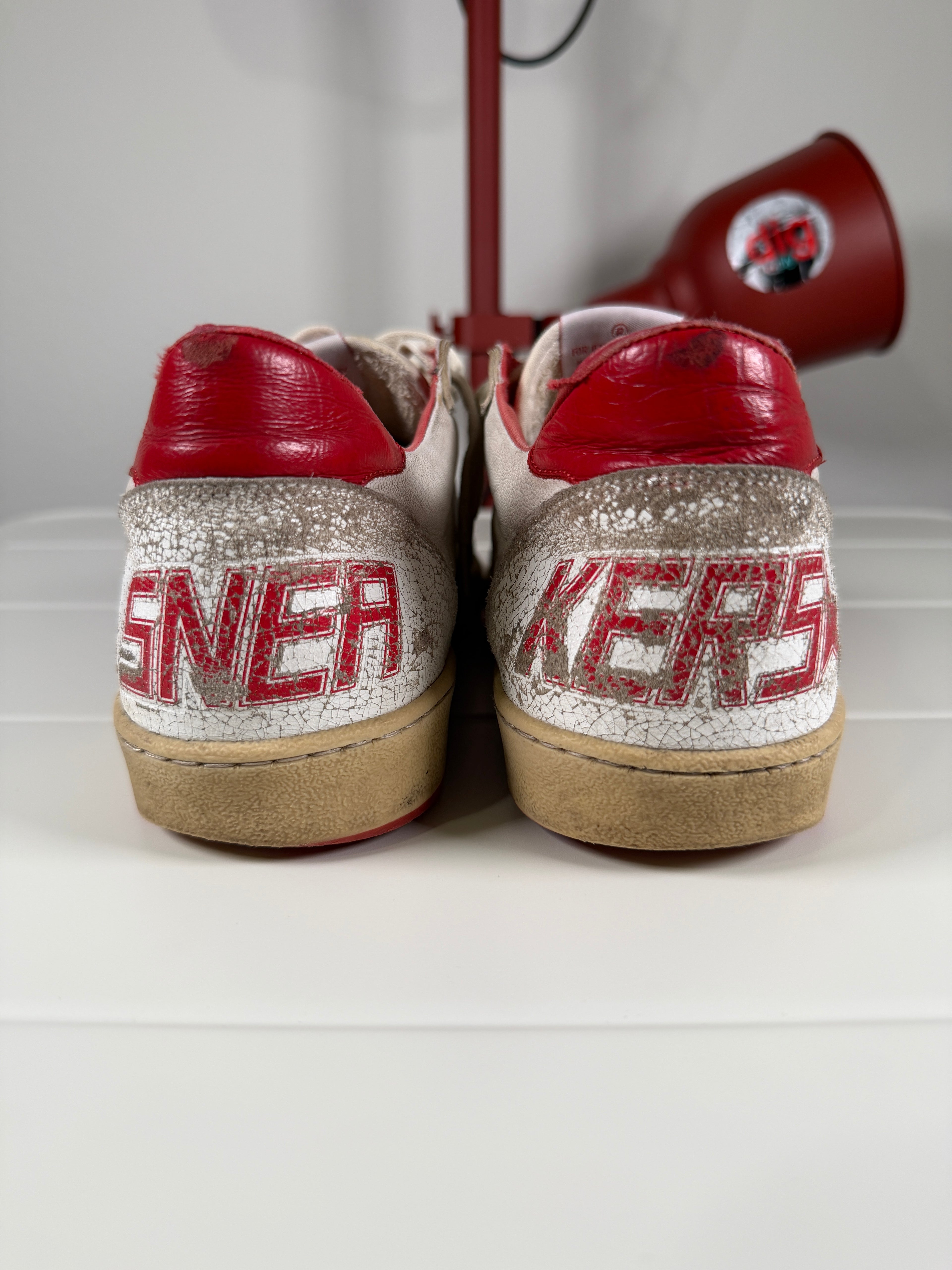 Golden Goose Red White Ballstar Sneakers 43/10