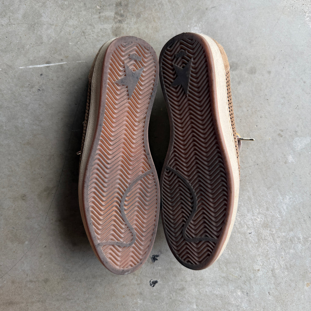 Golden Goose Perforated Suede Brown Ballstars 44/11