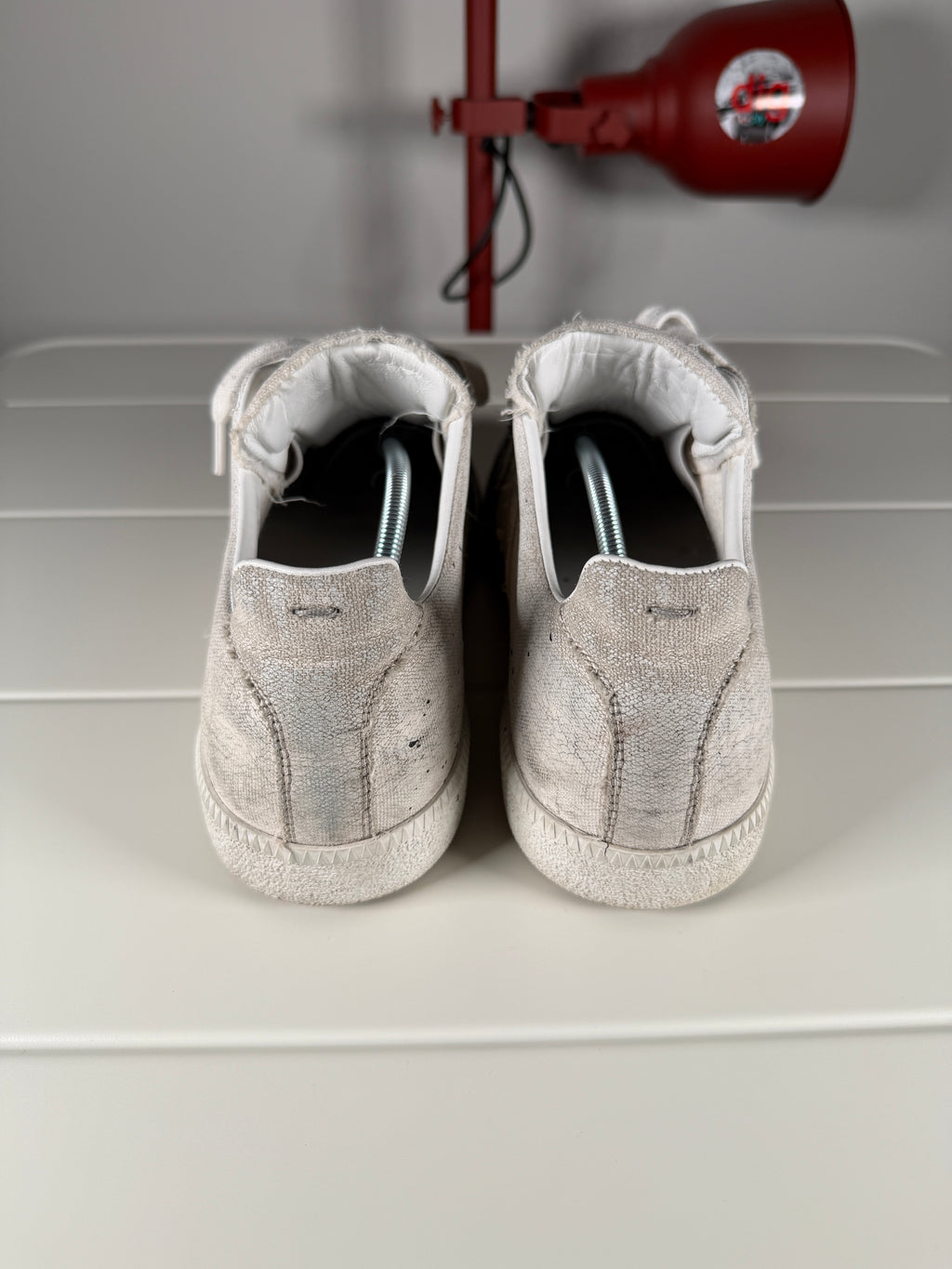 Maison Margiela White Black Canvas Paint Splatter Gats 44/11