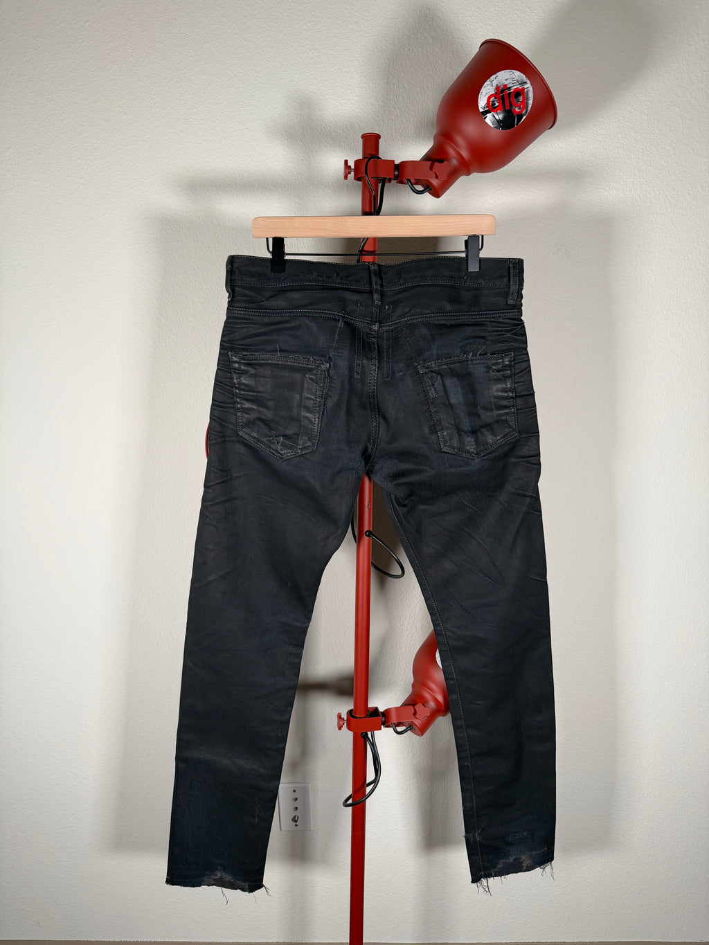Rick Owens FW08 Black Waxed Denim 34