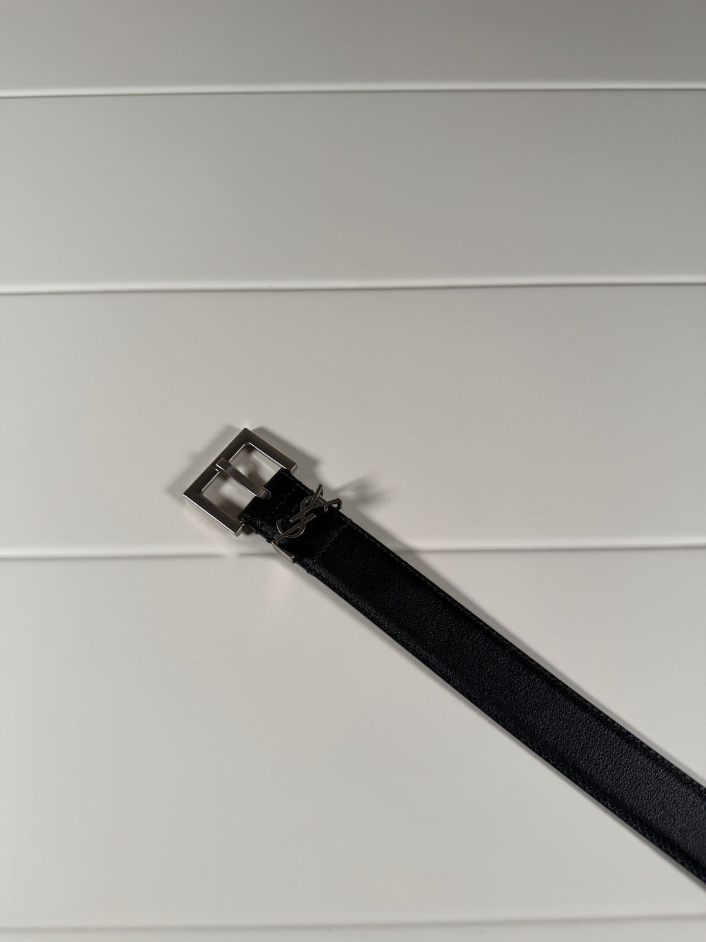 Saint Laurent Mini YSL Logo Leather Belt