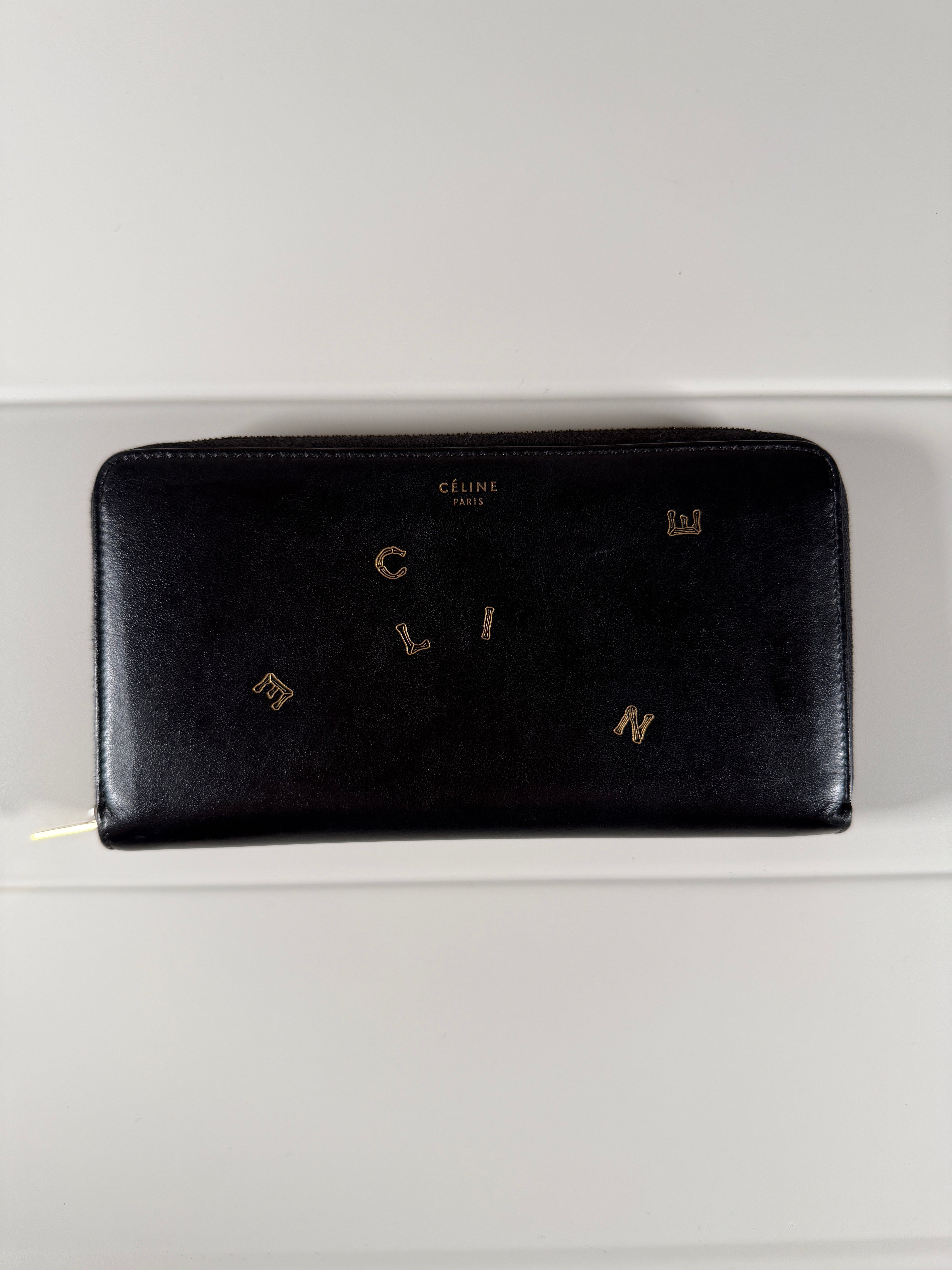 Celine Alphabet Scatter Leather Wallet