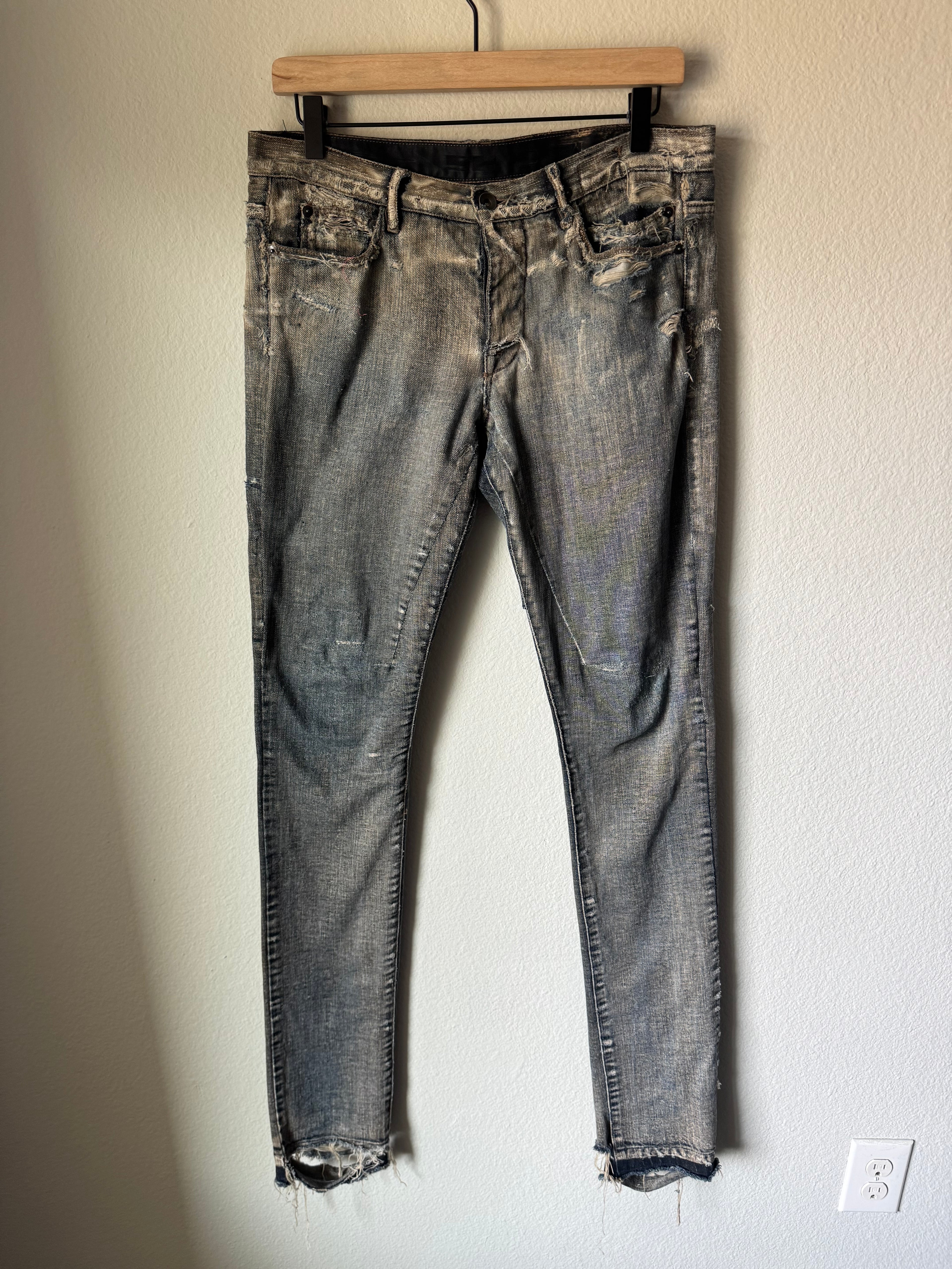 Rick Owens Olmar & Mirta Dust Wash Detroit Cut Denim 32