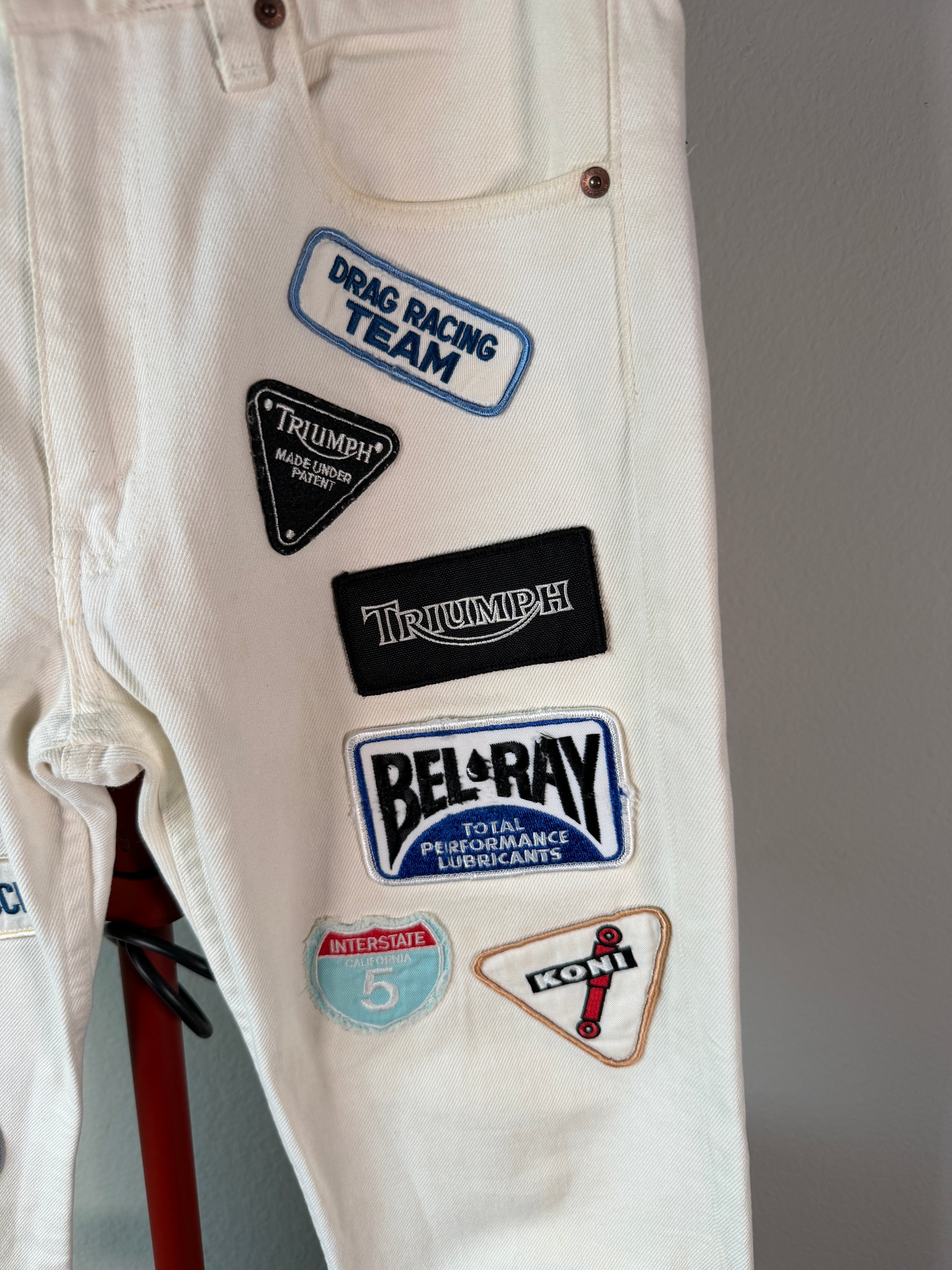 Junya Watanabe 02 Triumph Motorsport Patchwork Denim 31