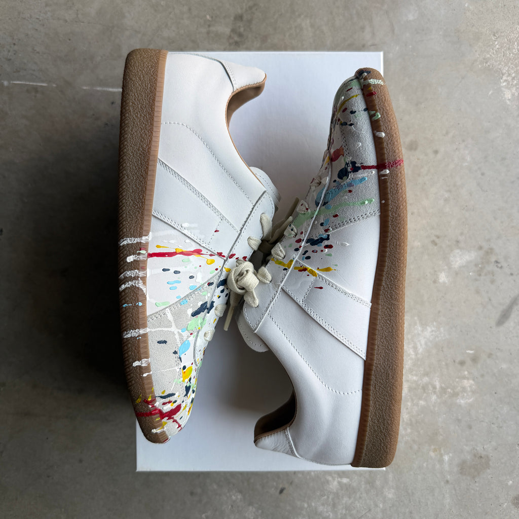 Maison Margiela White Paint Splatter Gats 41.5/8.5