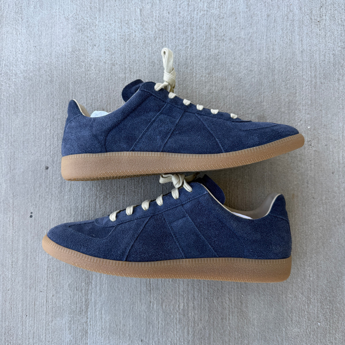 Maison Margiela “Reclica” Navy Suede Gats 45/12