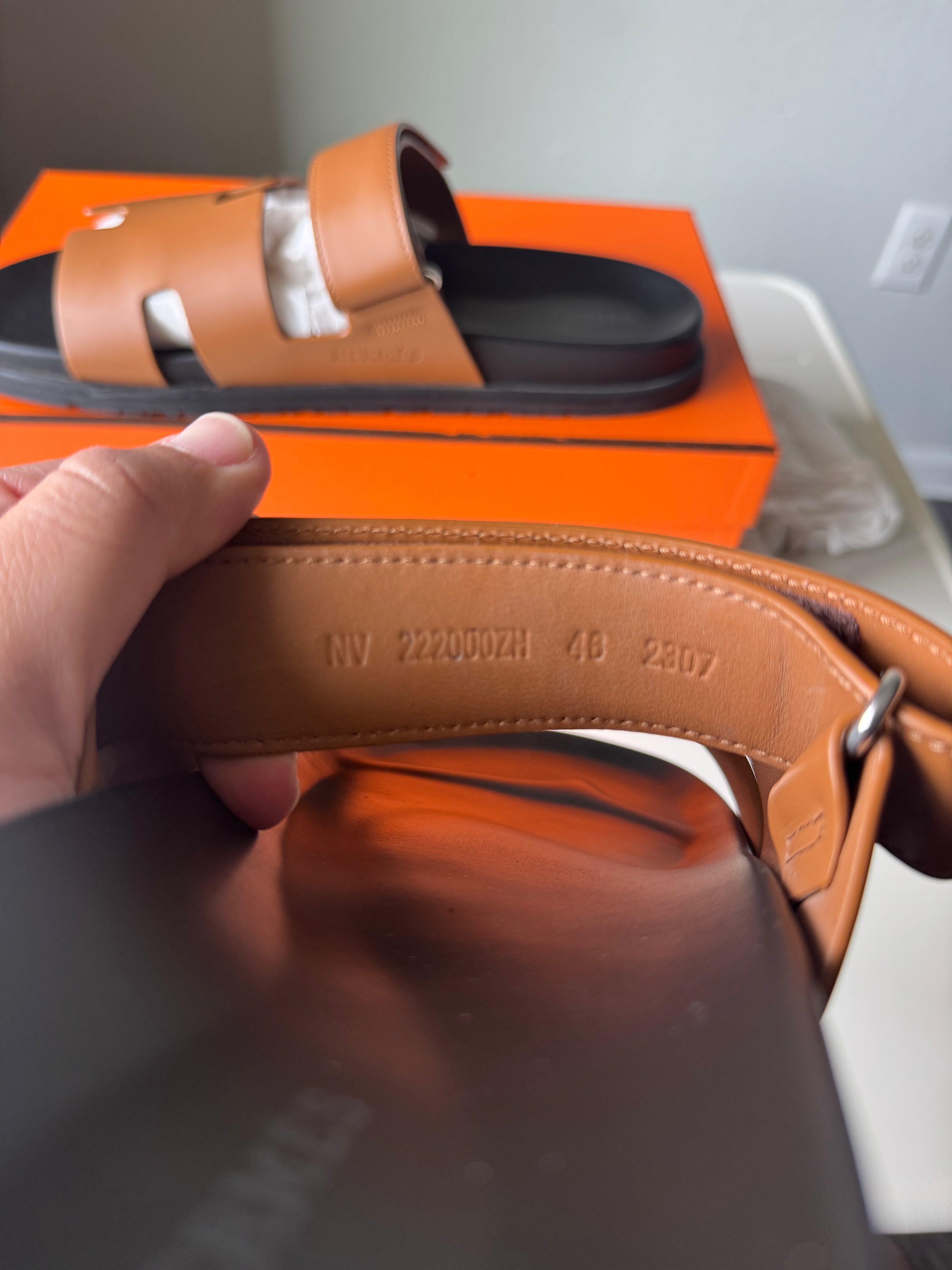 Hermes Chypre Sandals Brown/Tan 46EU/13US